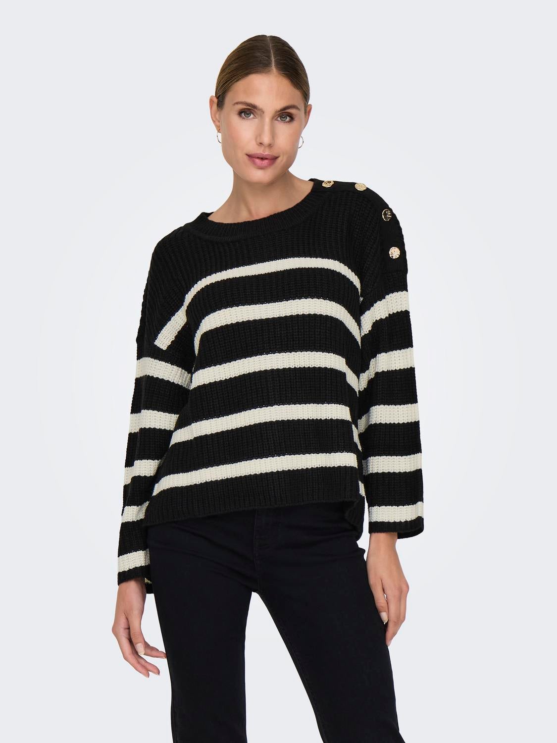 JDYJUSTY Strickpullover Black
