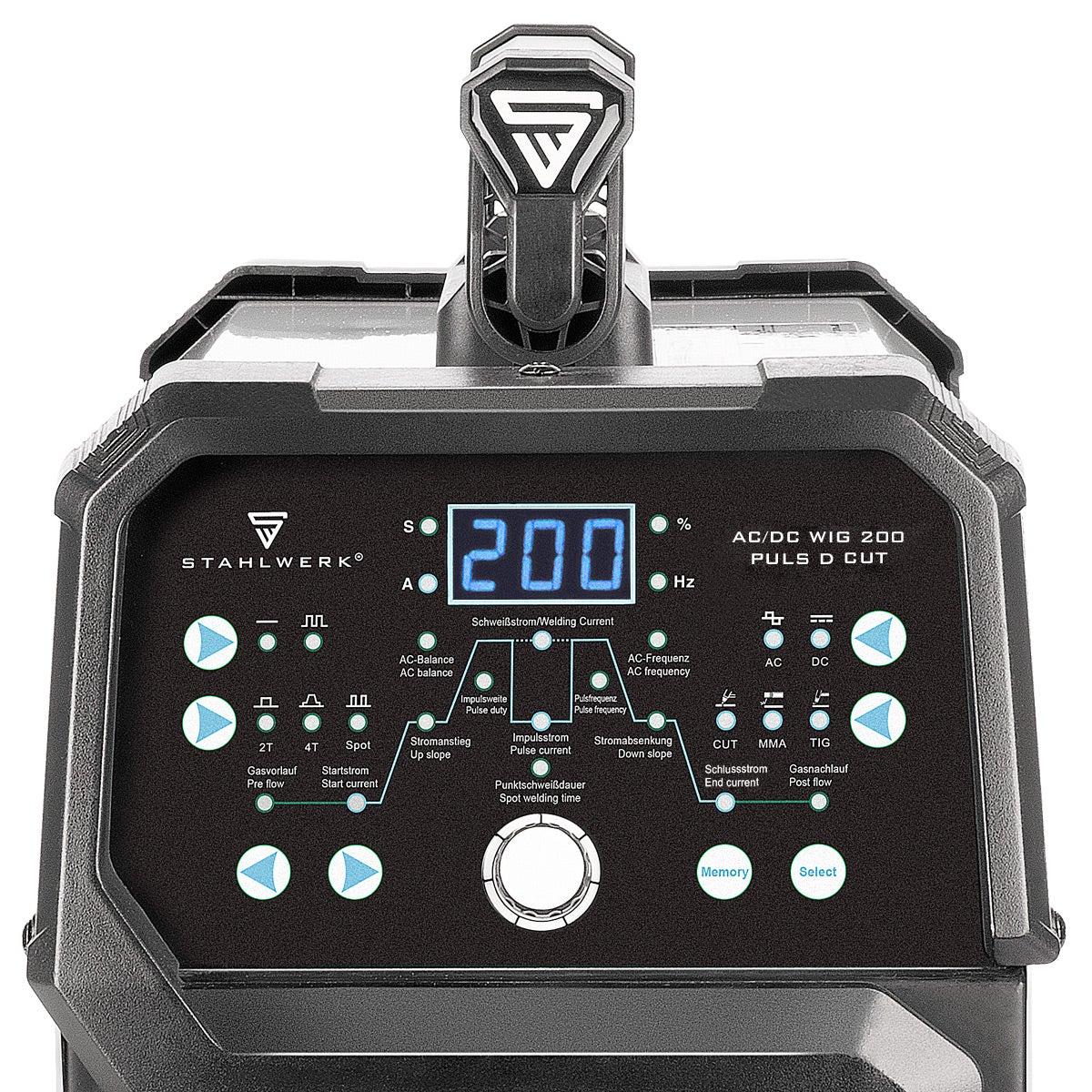 STAHLWERK 4-in-1 combinatielasapparaat AC/DC TIG 200 Pulse D CUT