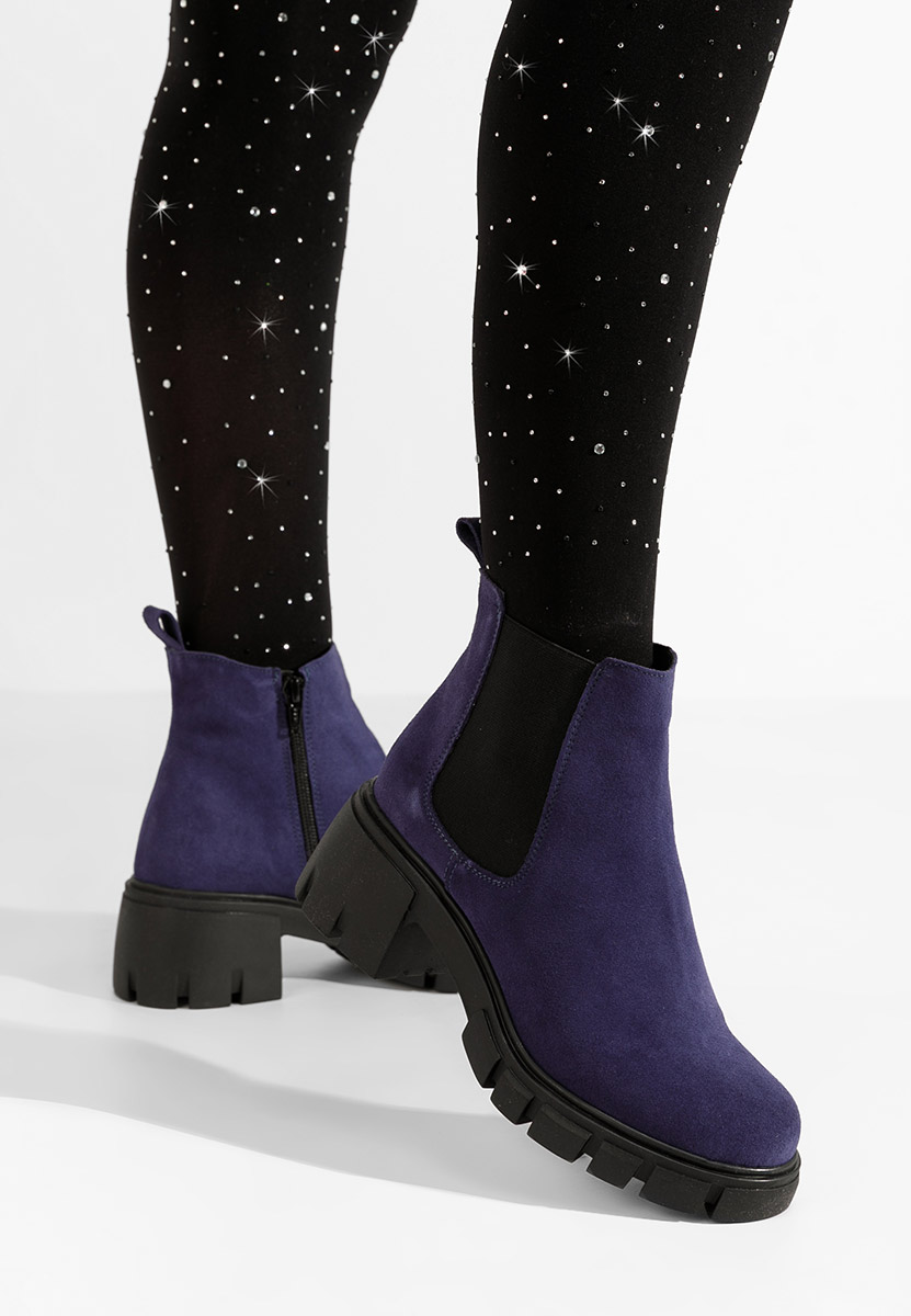 Bottines femme en daim marine Rowa