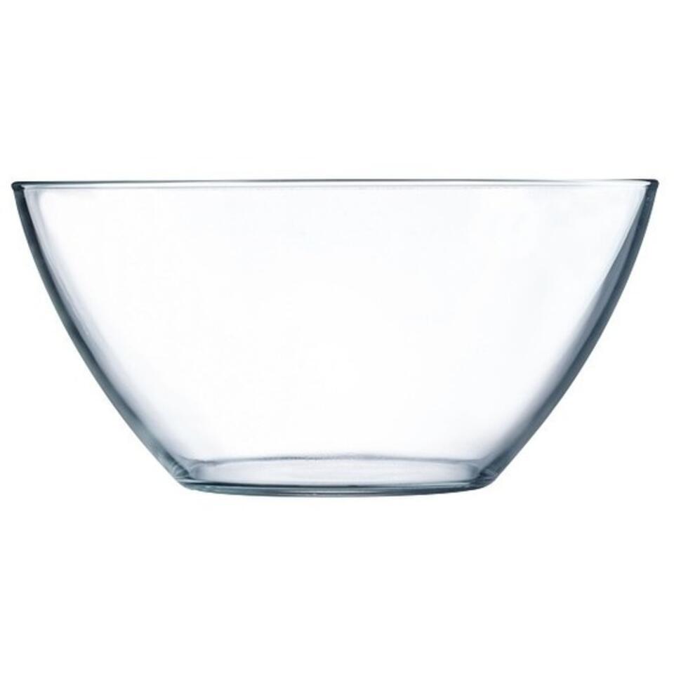 Luminarc Saladeschaal - glas - serveerschaal rond - 28 cm