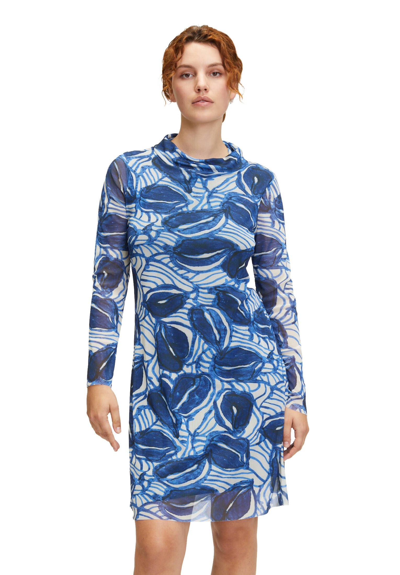 Cartoon| Damen Casual-Kleid mit Stehkragen