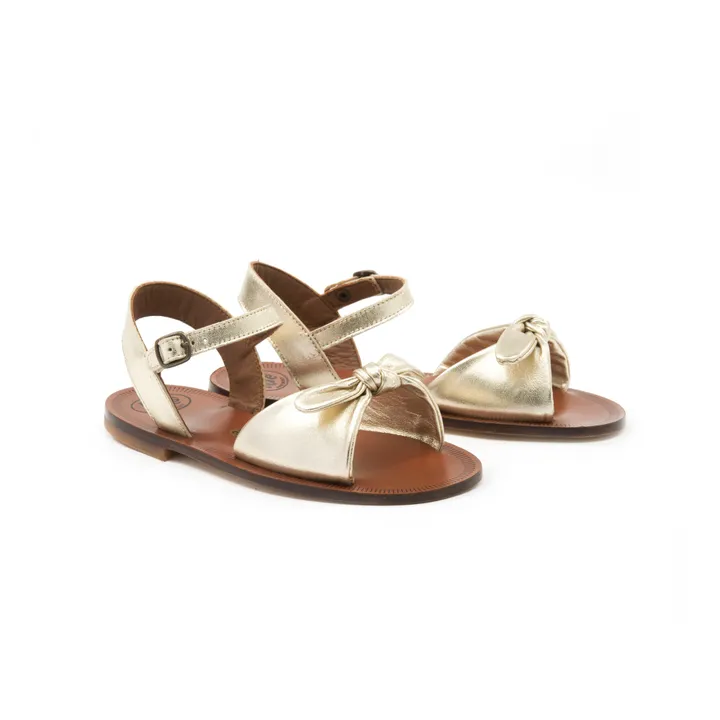 Pèpè Sandales Boucles Nœud | Doré