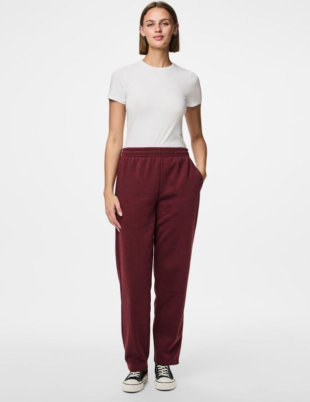 Pcchilli - Straight Sweatpants - Joggingbroek - Hoge Taille - Nauwsluitende Manchetten