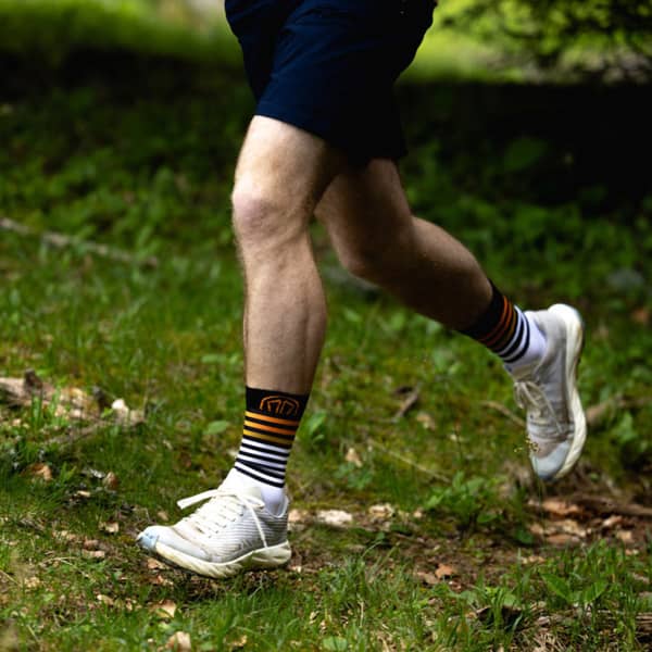 Chaussette running SIDAS RUN ANATOMIC LIGHT CREW BLANC/NOIR