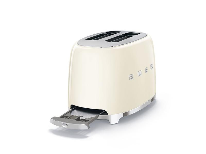 SMEG Toaster 50'S RETRO STYLE TSF01CREU Crème Klassischer Toaster, Crème