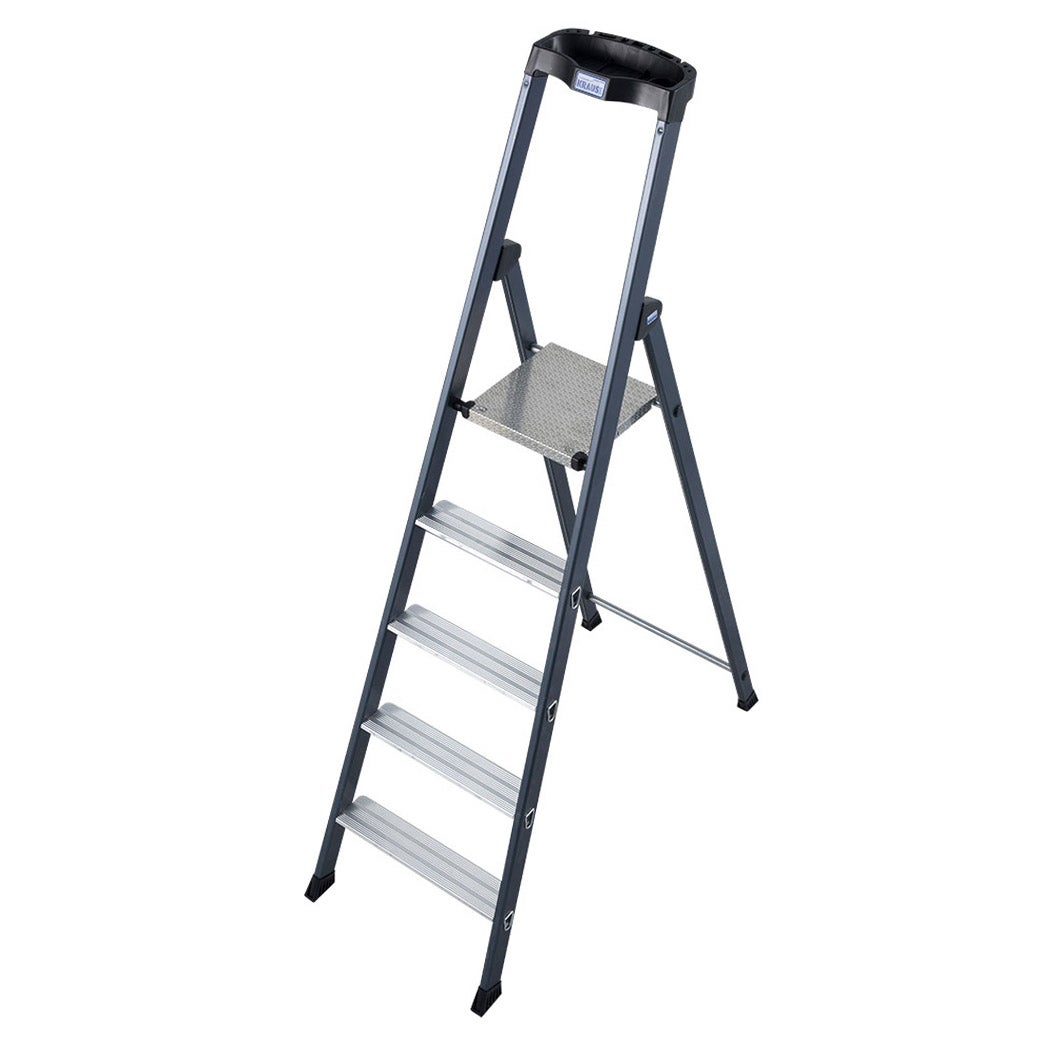 Krause SePro S trapladder, geanodiseerd, 5 treden