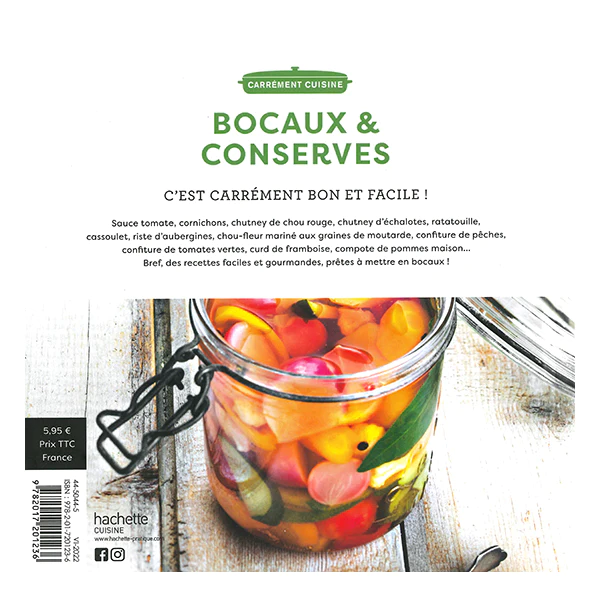 Livre Bocaux conserves Carrément Cuisine Hachette pratique