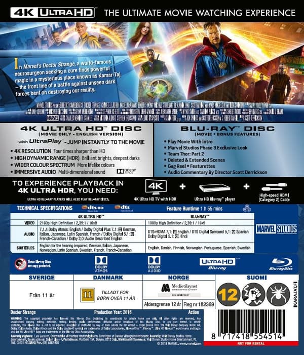 Doctor Strange (4K Ultra HD + Blu-ray) (Import)