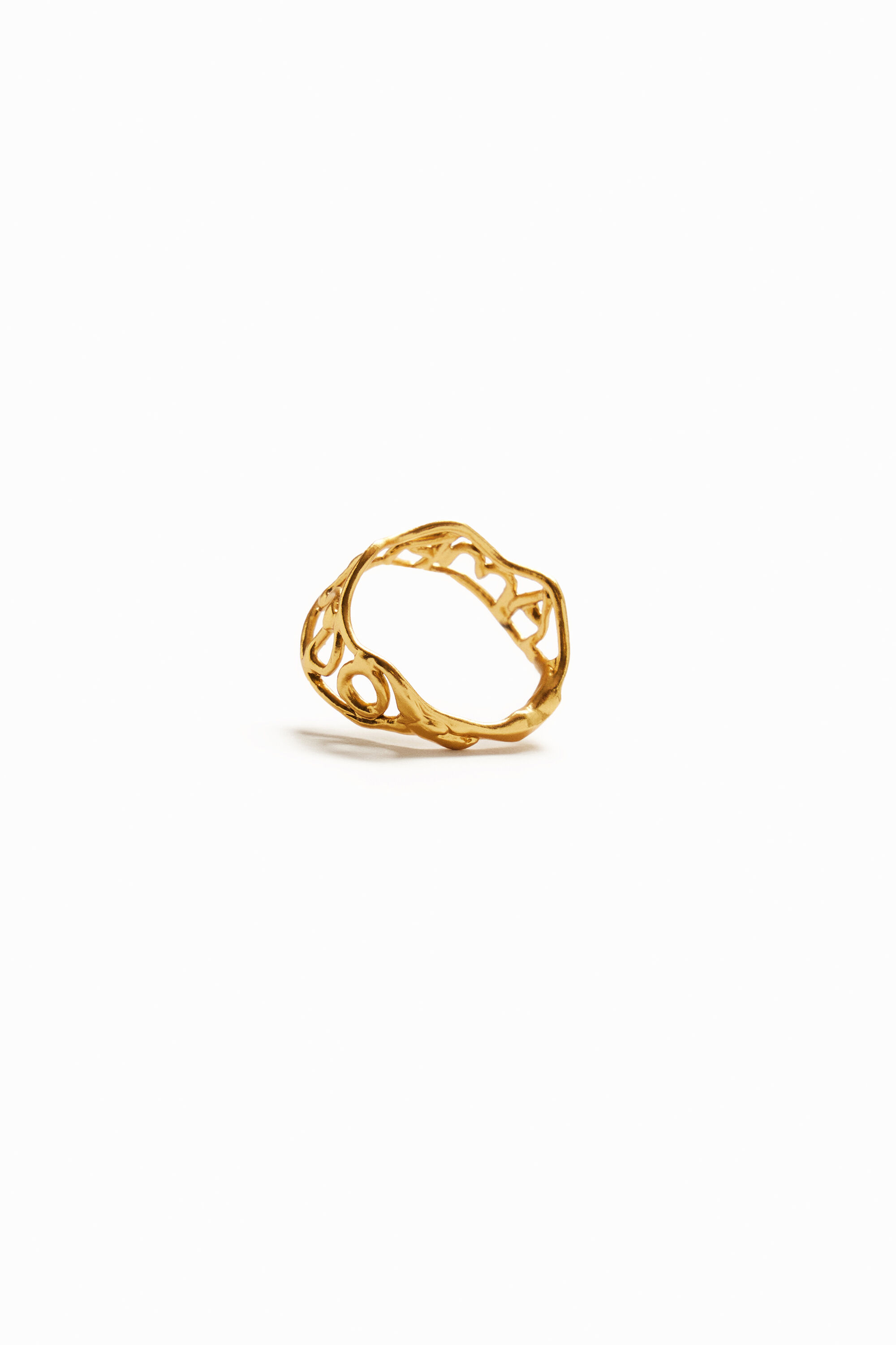 Anel de mensagem banhado a ouro Zalio