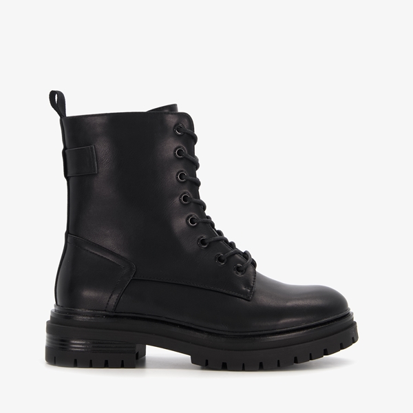 Blue Box dames veterboots zwart