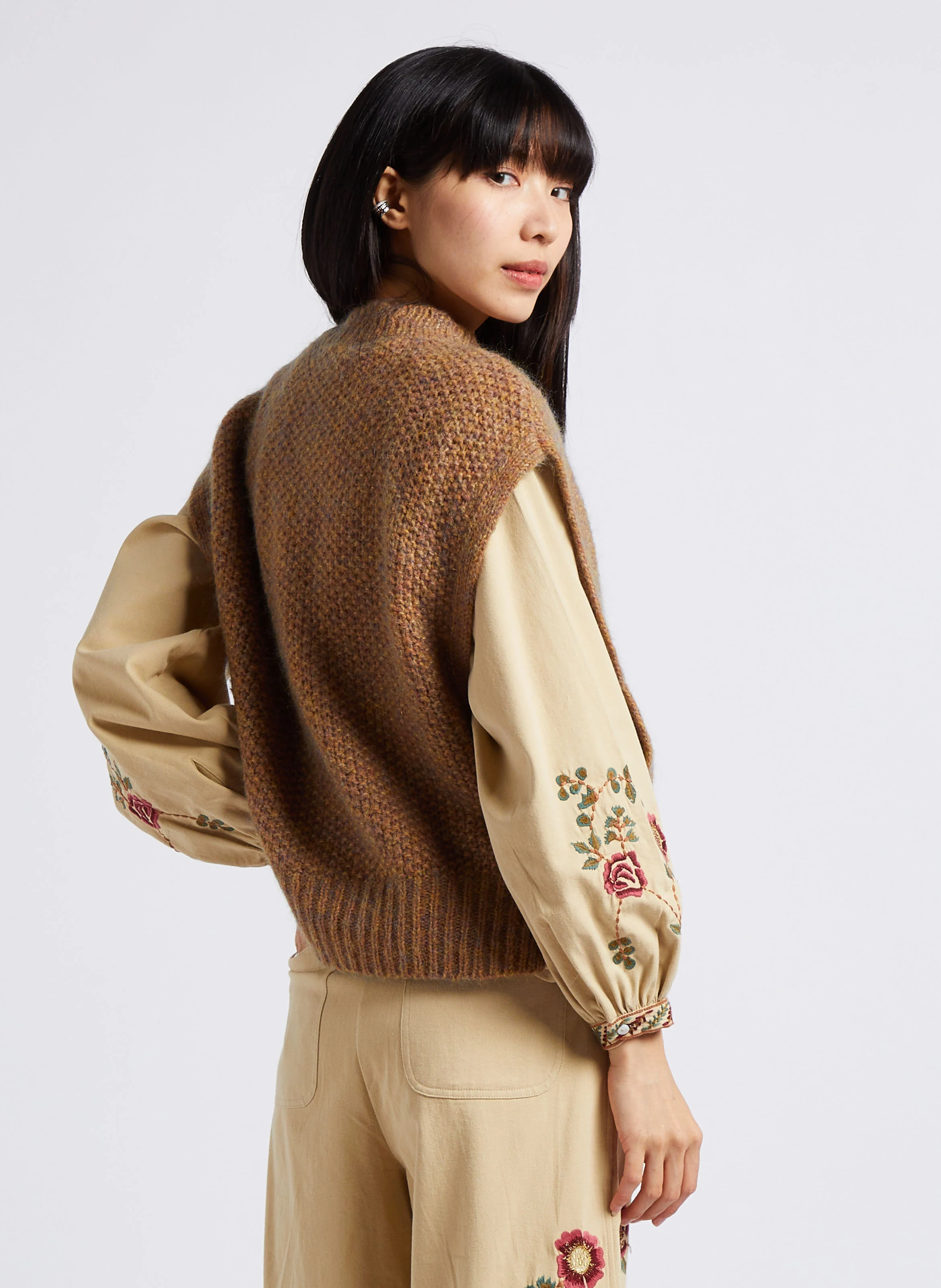 SIGOU - Poncho colrond | Marron