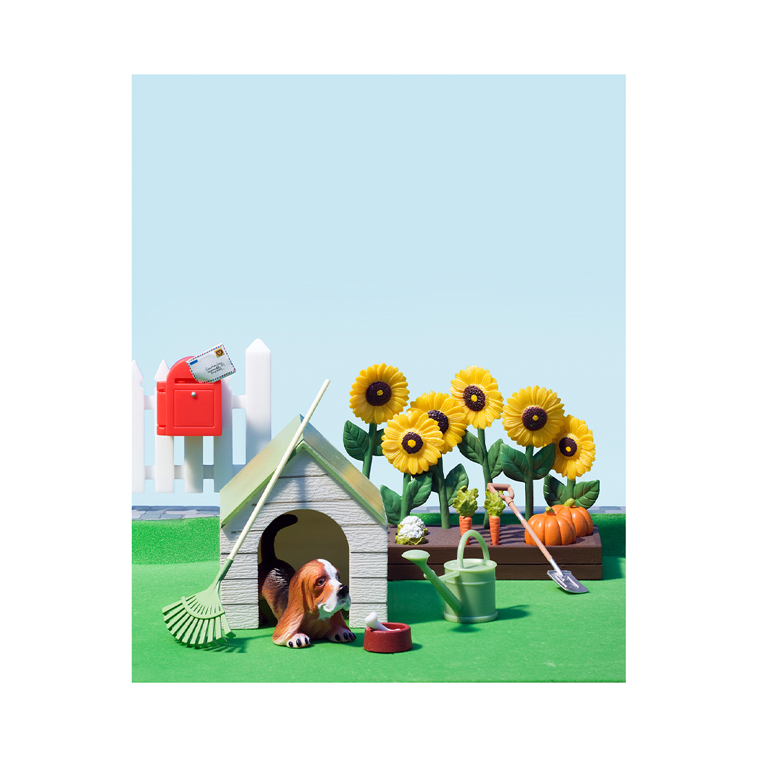 LUNDBY Puppenhauszubehör Gartenset & Hundehütte