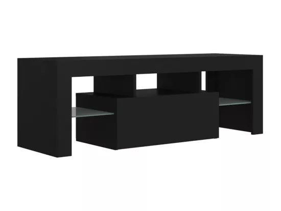 Meuble TV avec lumières LED noir 120x35x40 cm