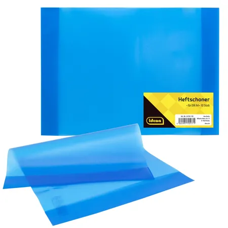 Idena Heftschoner A4, transparent blau