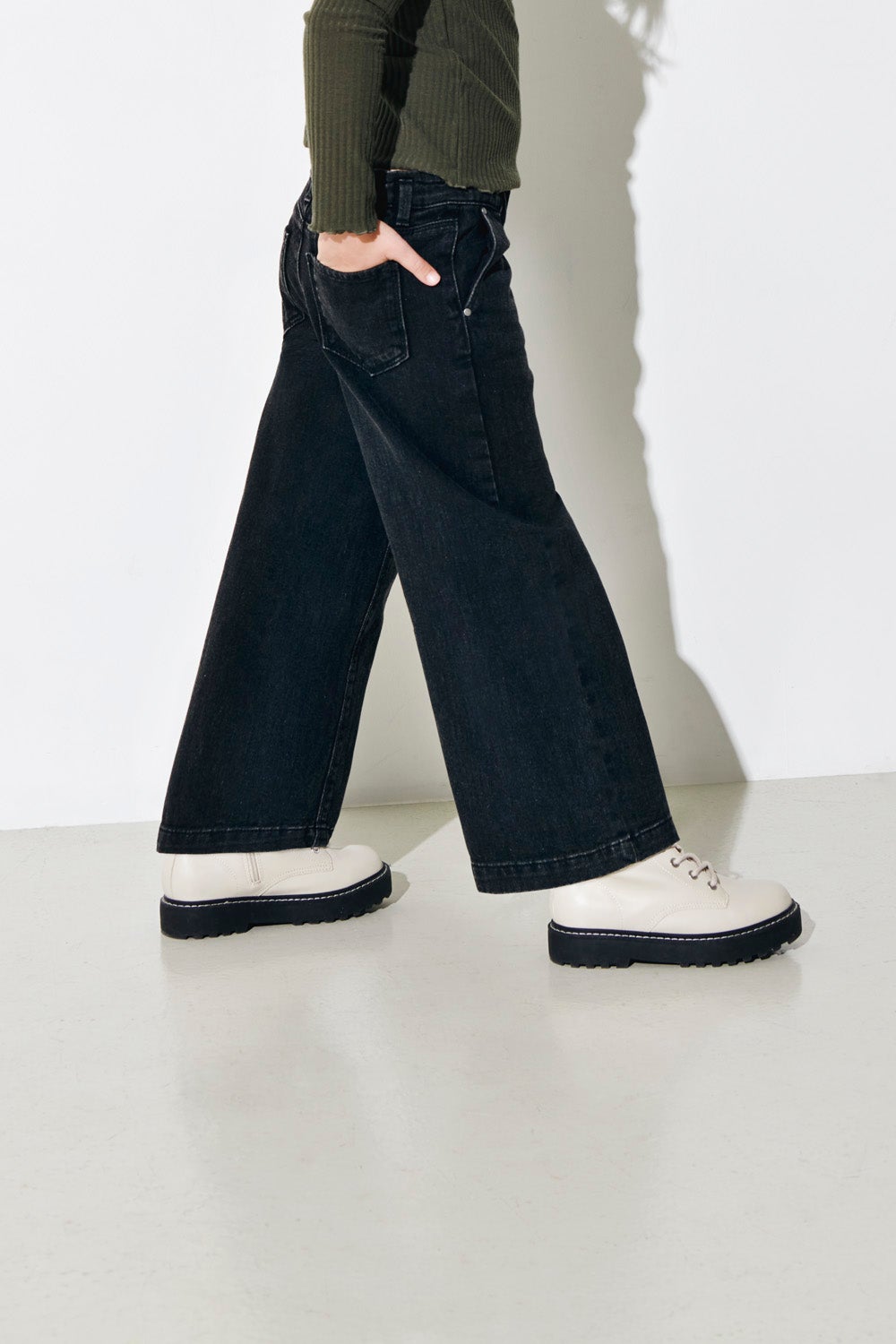 KOGCOMET Weiter Beinschnitt Jeans Washed Black