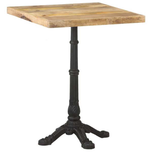 Mesa Bistrô 60x60x77 cm Madeira de Mangueira Áspera - 3601309936