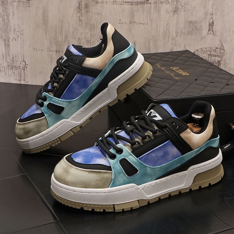 Mr Ozera - Contrasterende Paneel Platform Sneakers