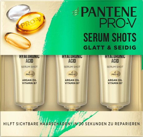 Pantene Pro-V Haarkur Rescue Shots Glatt & Seidig (3 x 15ml), 45 ml