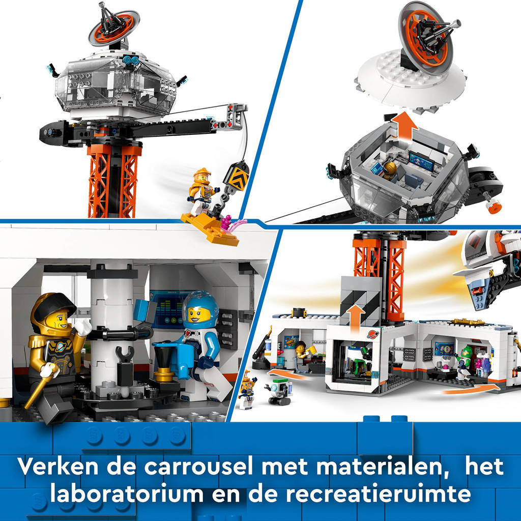Fijne set!Ruimtebasis en raketlanceringsplatform Speelgoed Raket, Robot en Alien Set 60434