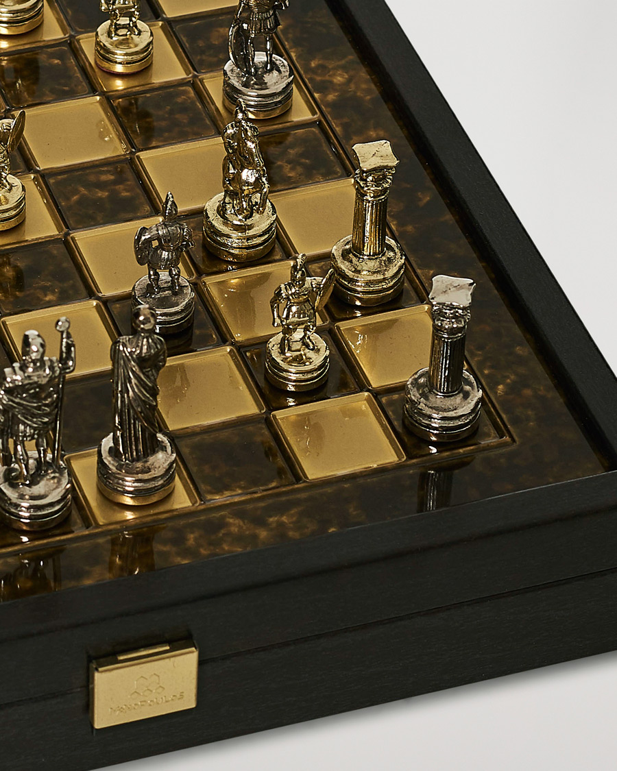 Manopoulos Greek Roman Period Chess Set Brown
