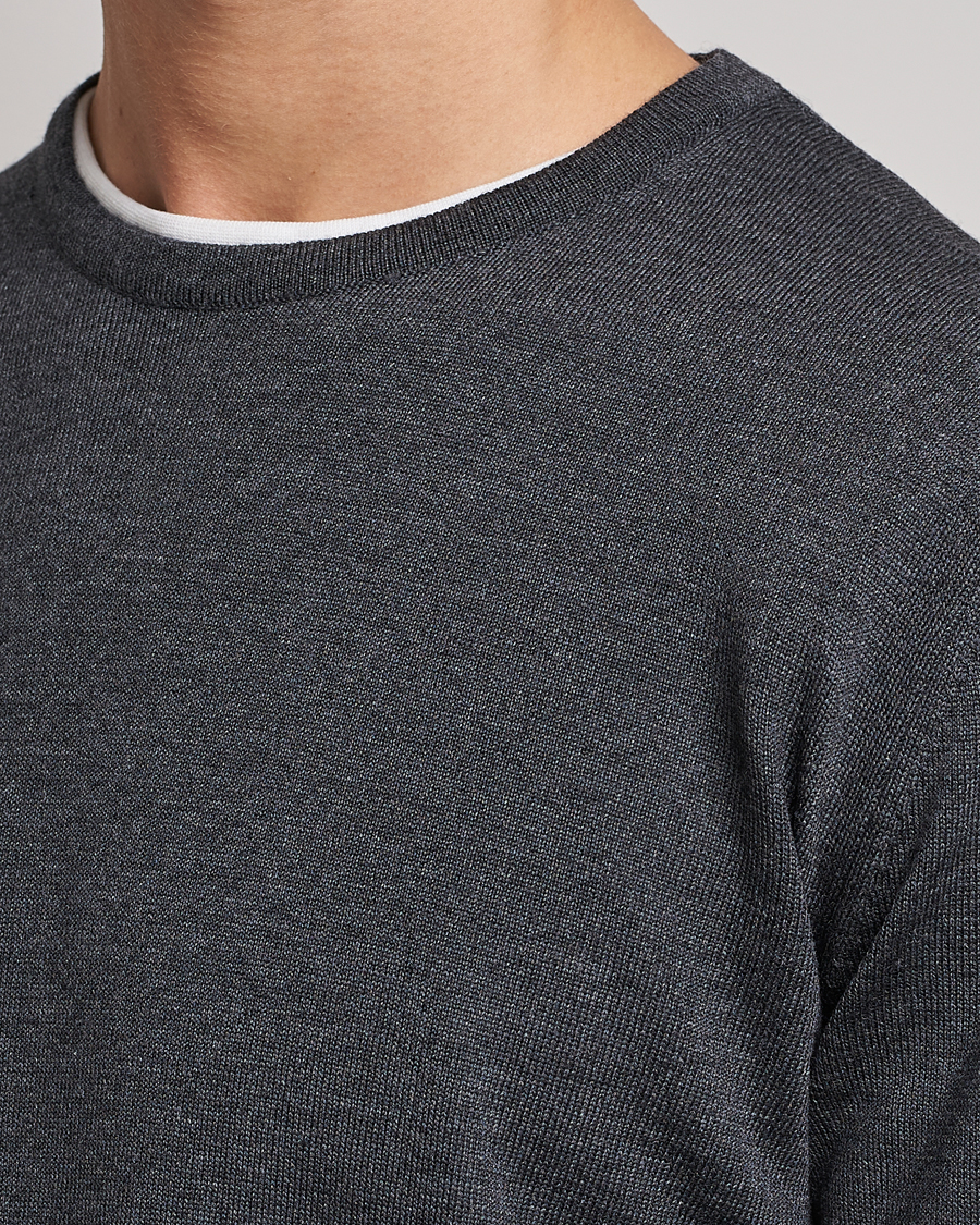 Stenströms Merino Crew Neck Anthracite