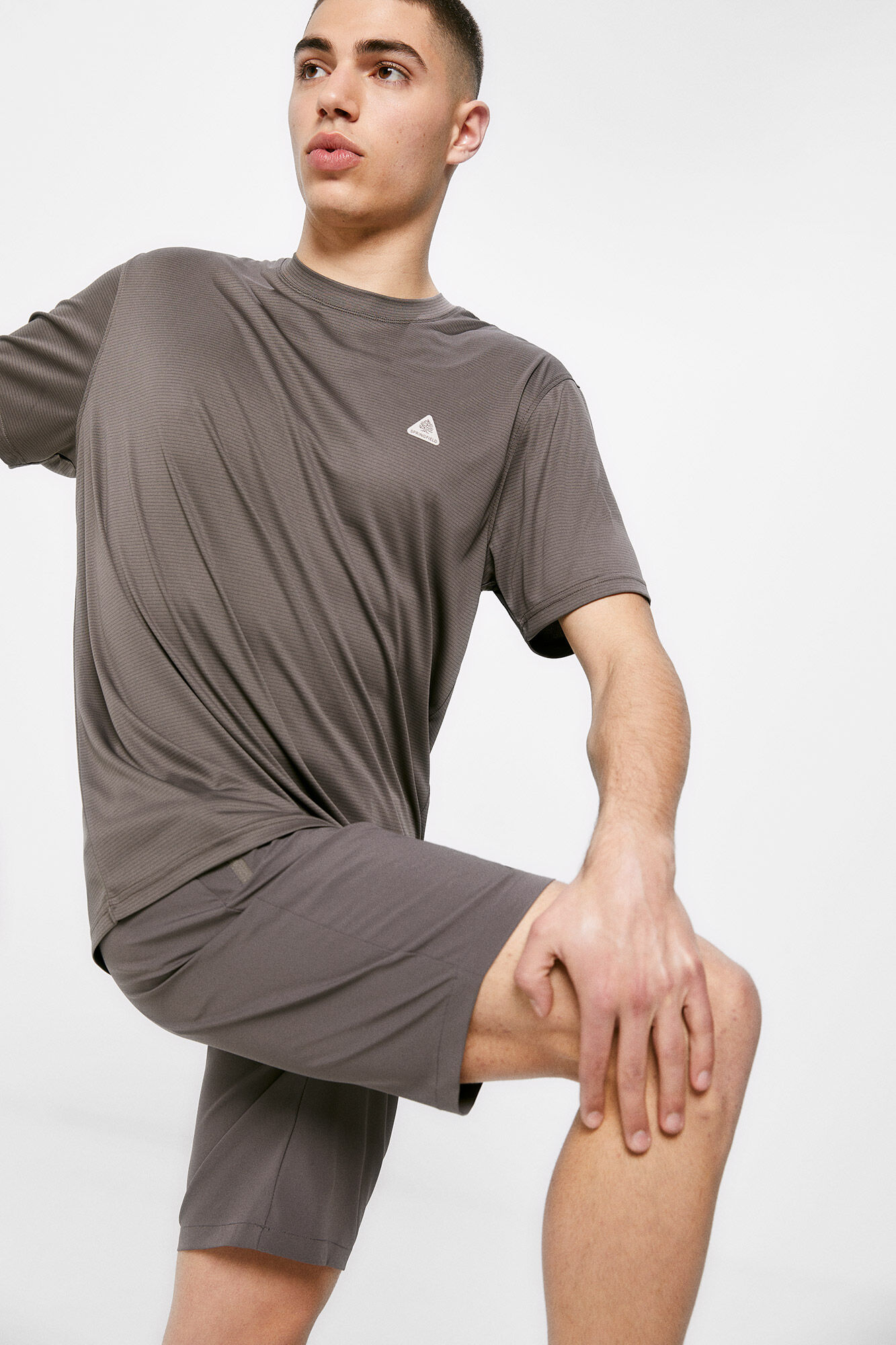 Camiseta para atividades ao ar livre - cinza escuro