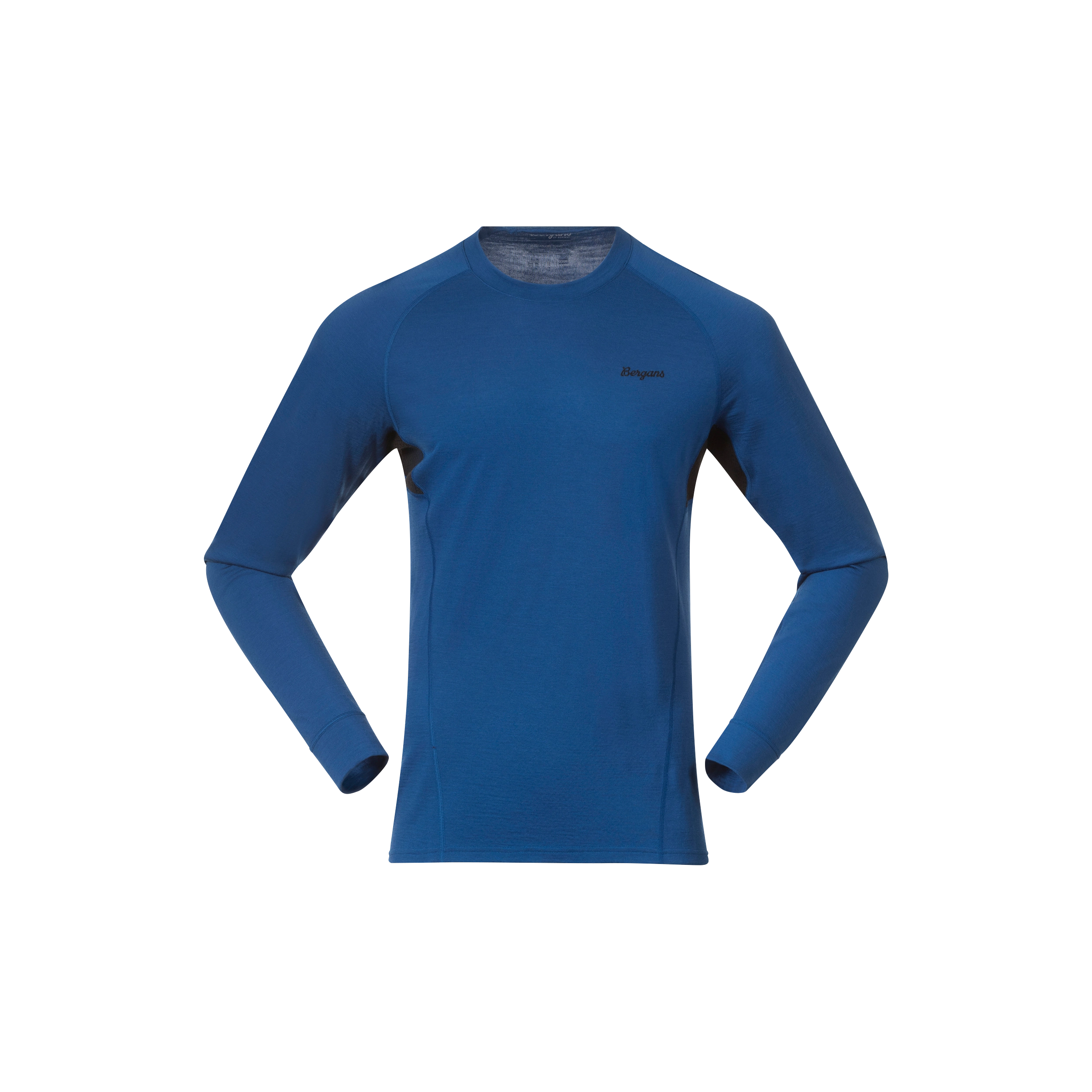 Inner:Pure Merino Long Sleeve Men Dusty Space Blue / Black