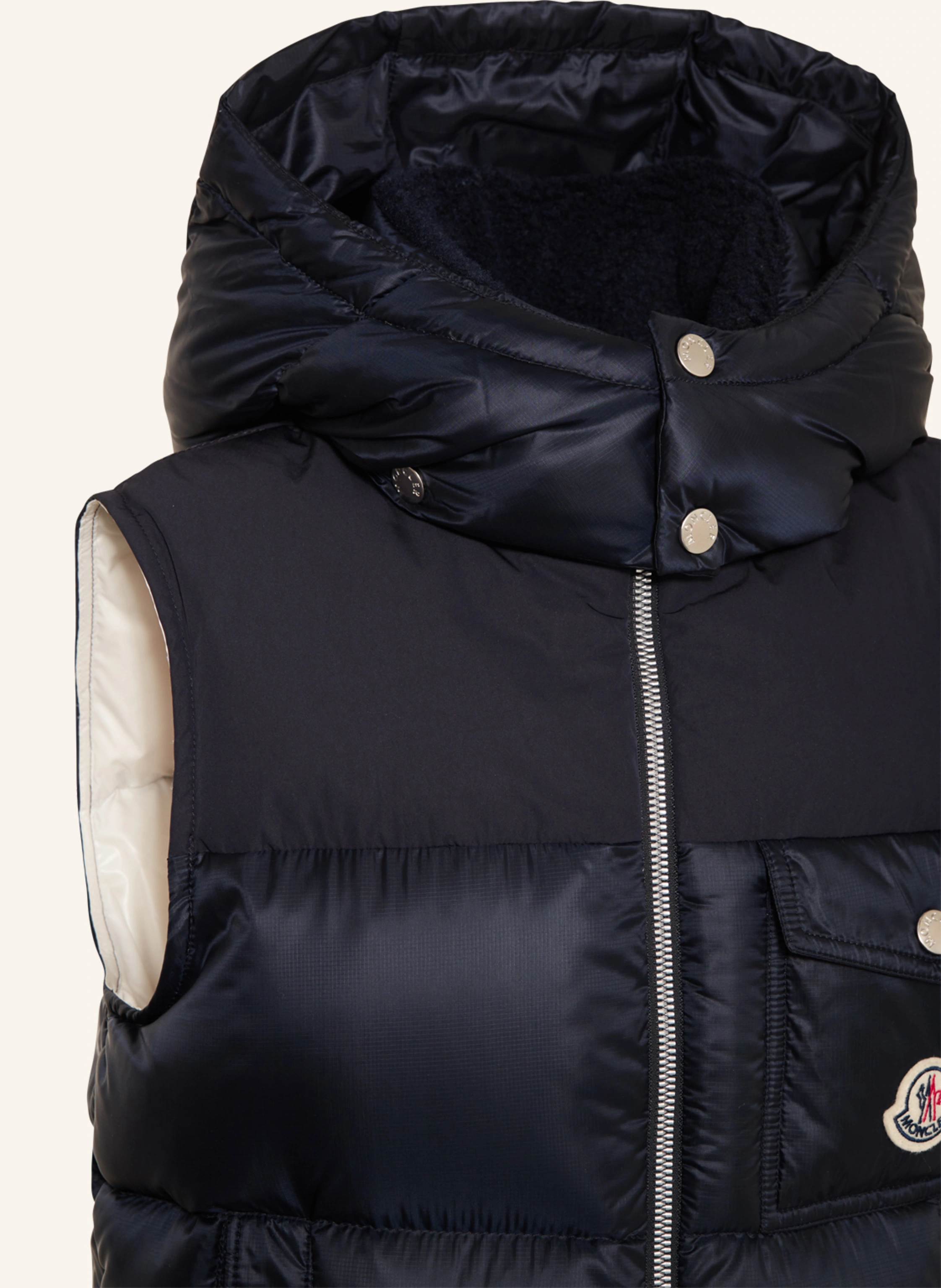MONCLER enfant Daunenweste mit abnehmbarer Kapuze