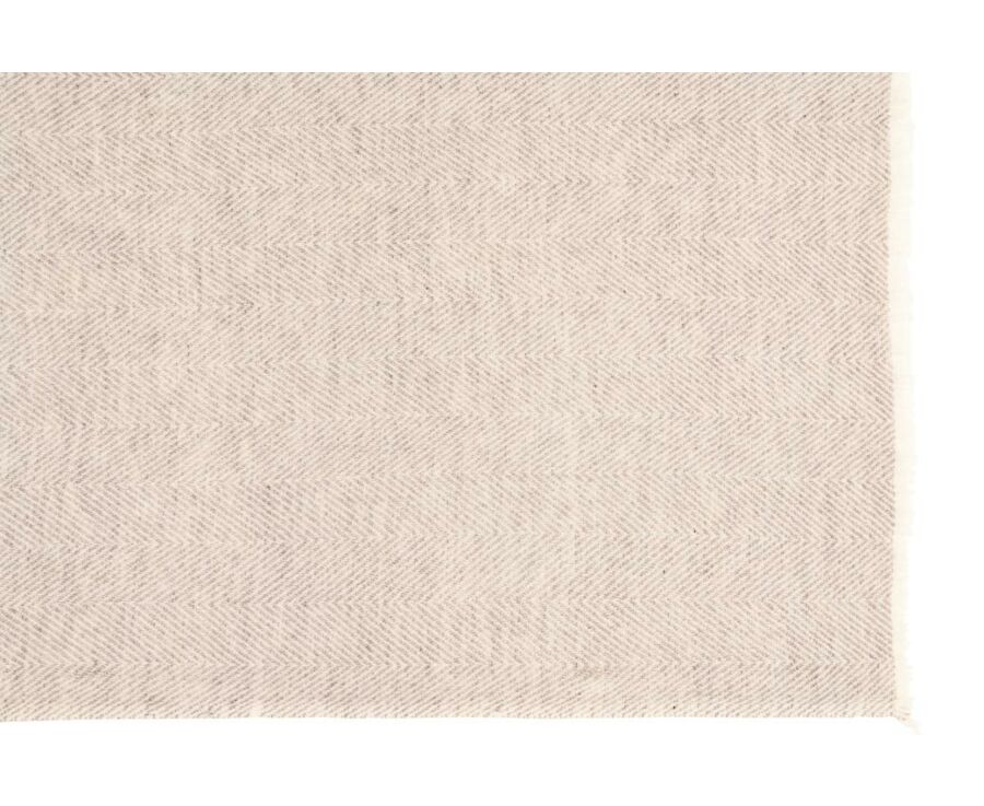 Écharpe Laine et Cachemire Beige Et Écru