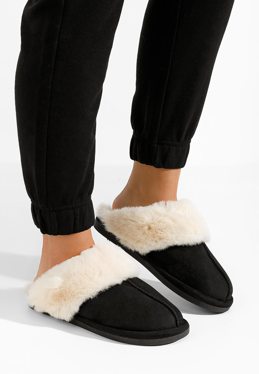 Pantoufles femme noirs Joka