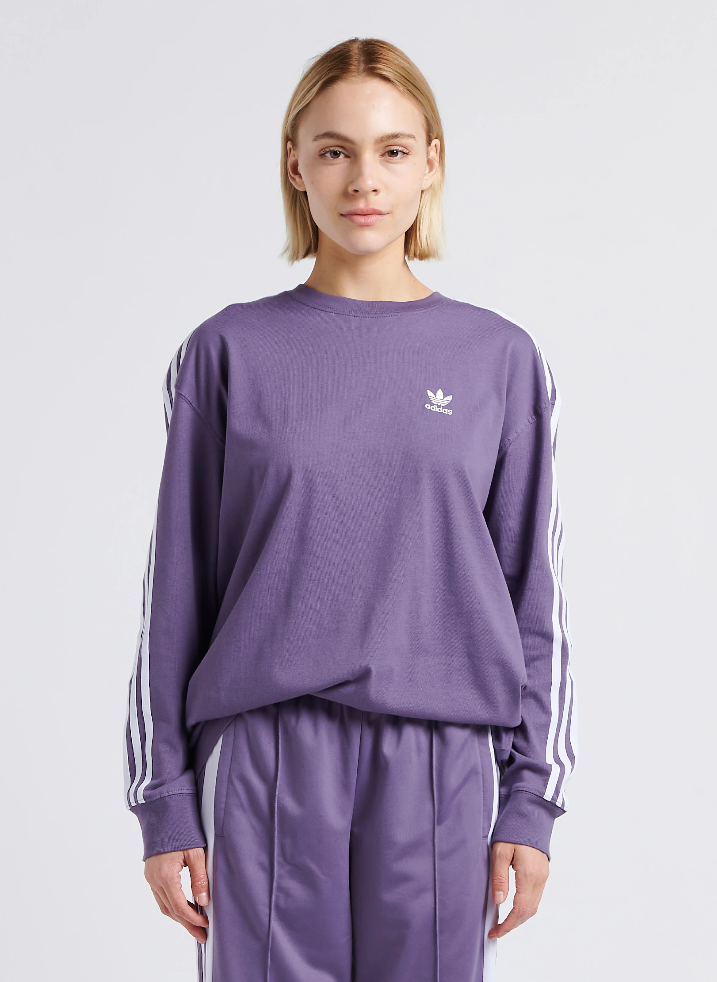 Tee-shirt col rond en coton | Violet