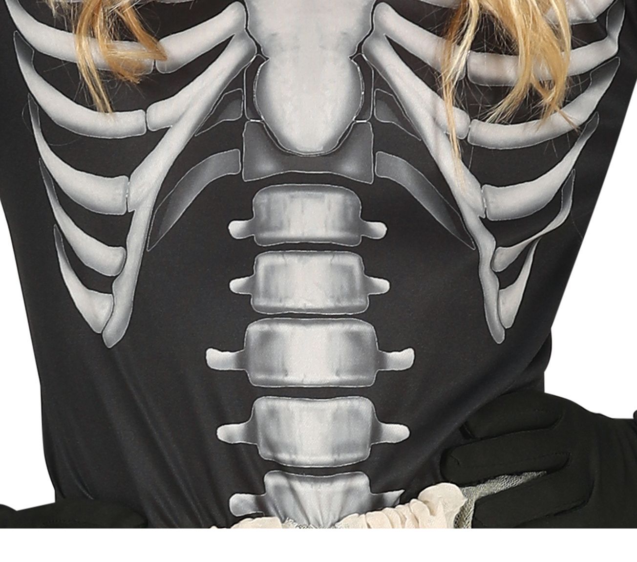 Skelet Halloween Kostuum Meisje Zwart