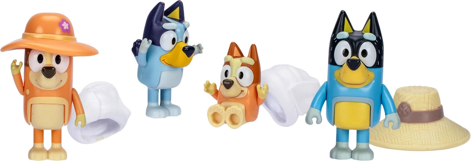 (7-tlg. Set) Bluey Familien Figuren Kinder Spielzeug Family Trip Puppenhaus Zubehör (17654)