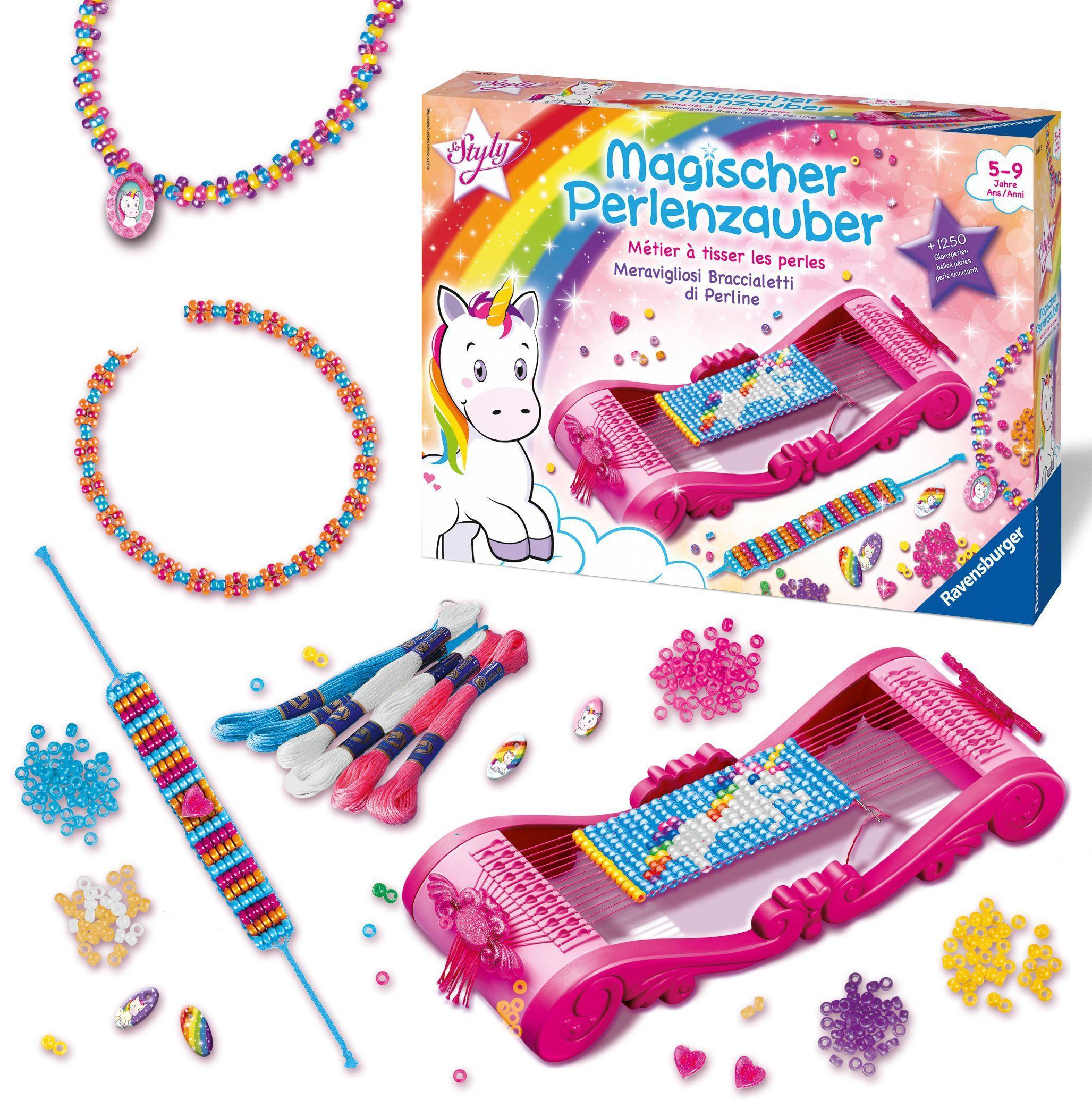 Bastel-Set MAGISCHER PERLENZAUBER – EINHORN mit 1250 Perlen
