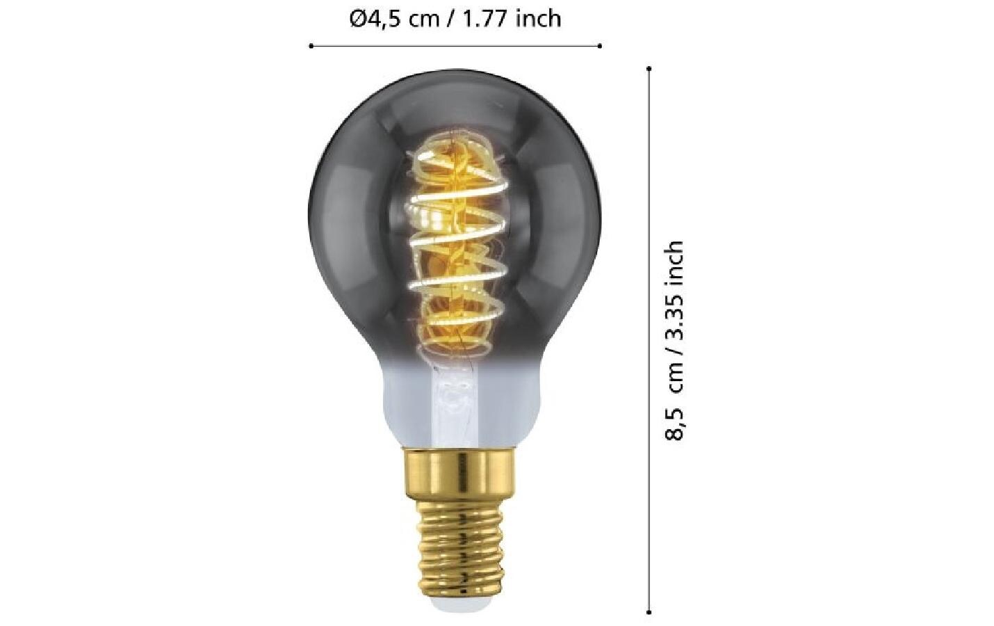 Lampe 4 W E14 WarmweissLED Deko-Leuchtmittel aus bedampftem Glas