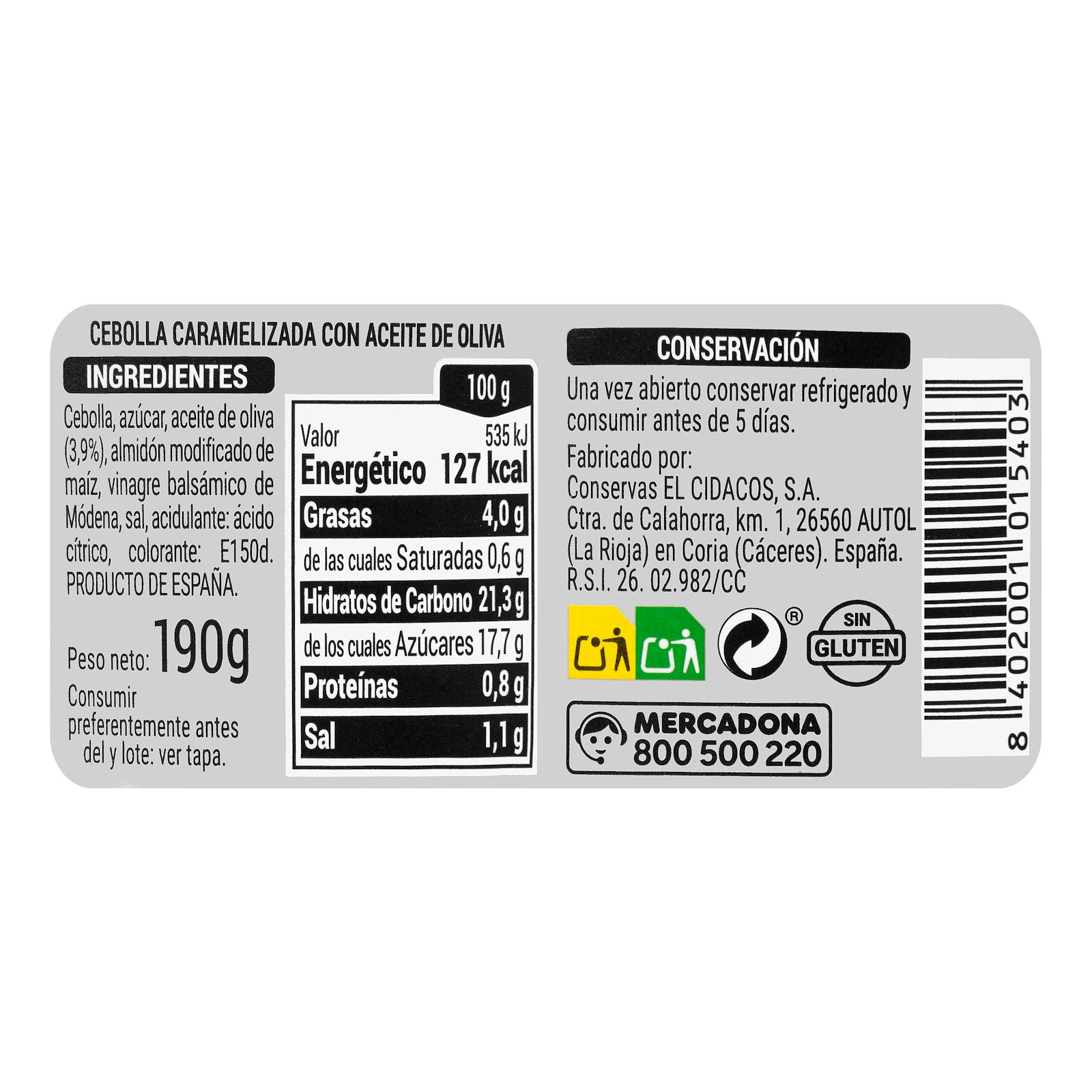 Oignons caramélisés Hacendado