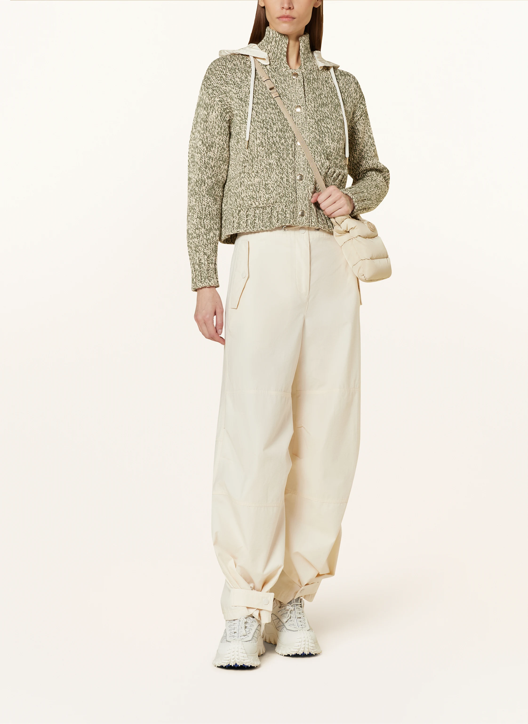 MONCLER Strickjacke mit abnehmbarer Kapuze