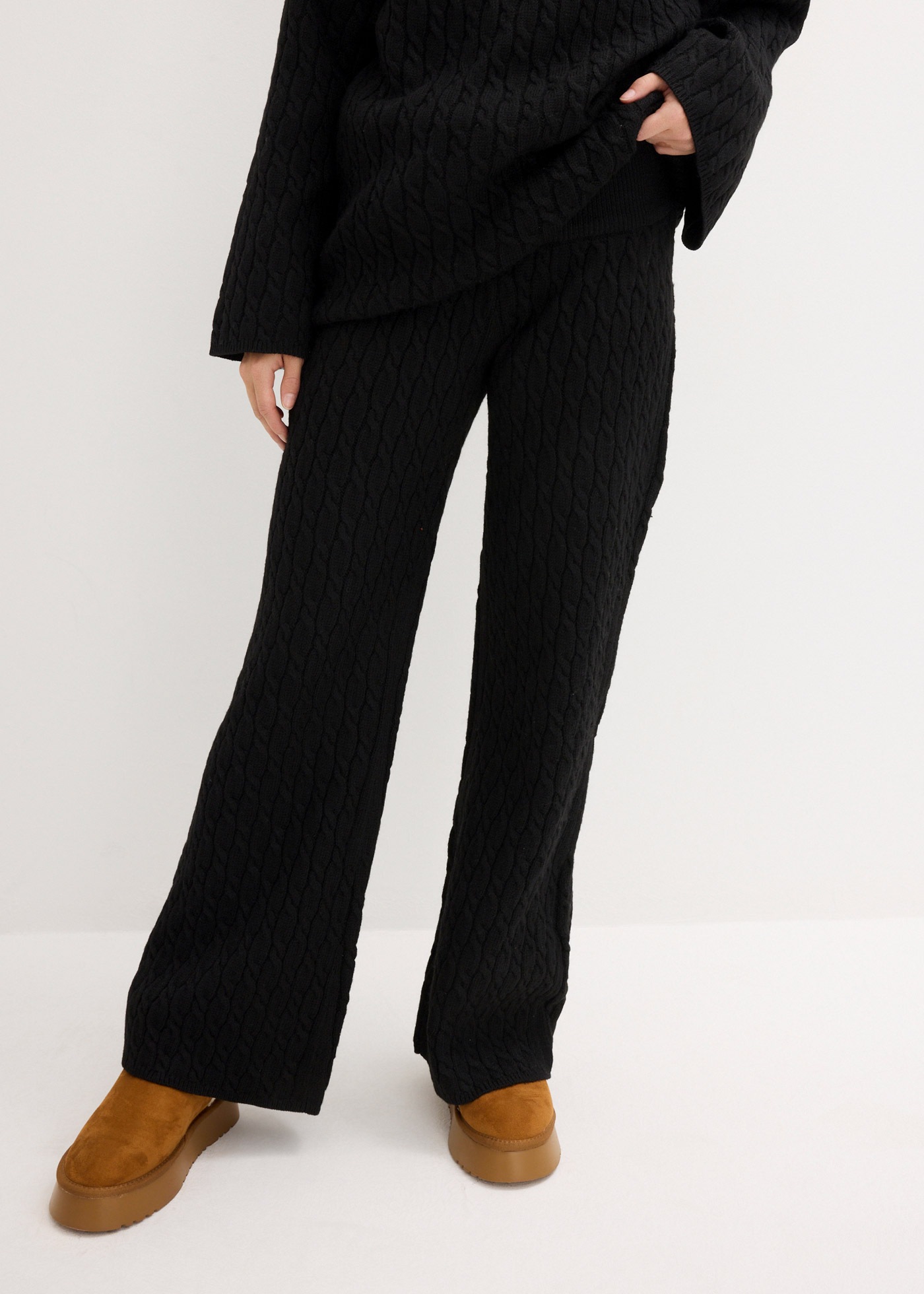 bonprix Stoffhose »Strickhose mit Zopfmuster«  Strickhose mit Zopfmuster