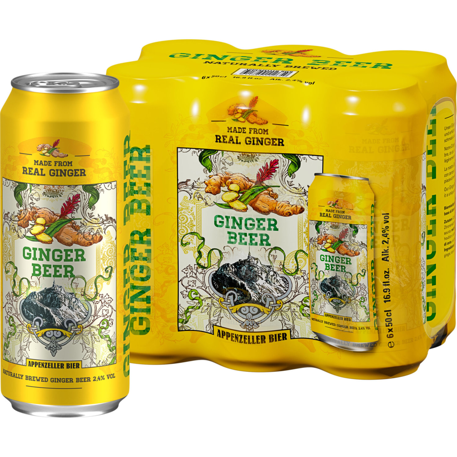 Appenzeller Ginger Beer 6x50cl -300cl