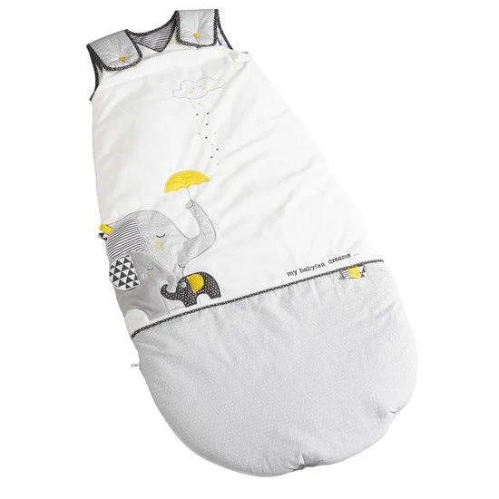 Babyfan sac nid   Blanc / Gris        Grand modèle   de               Sauthon Baby's Sweet Home