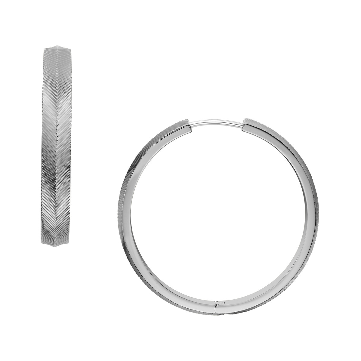 Boucles d'oreilles FOSSIL Harlow acier inoxydable.
