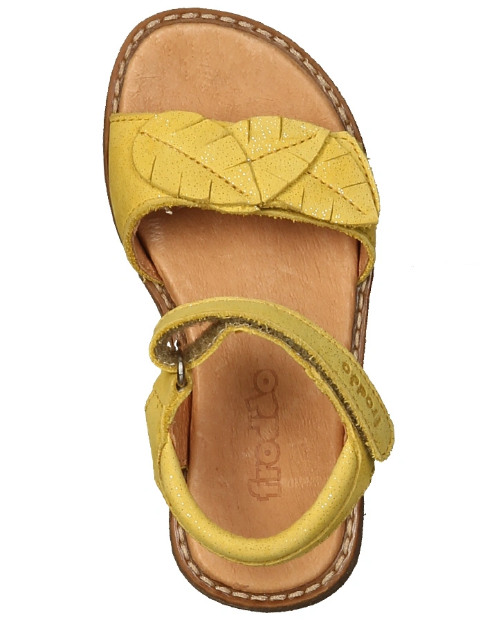 Sandalen LORE LEAVES in glittergelb