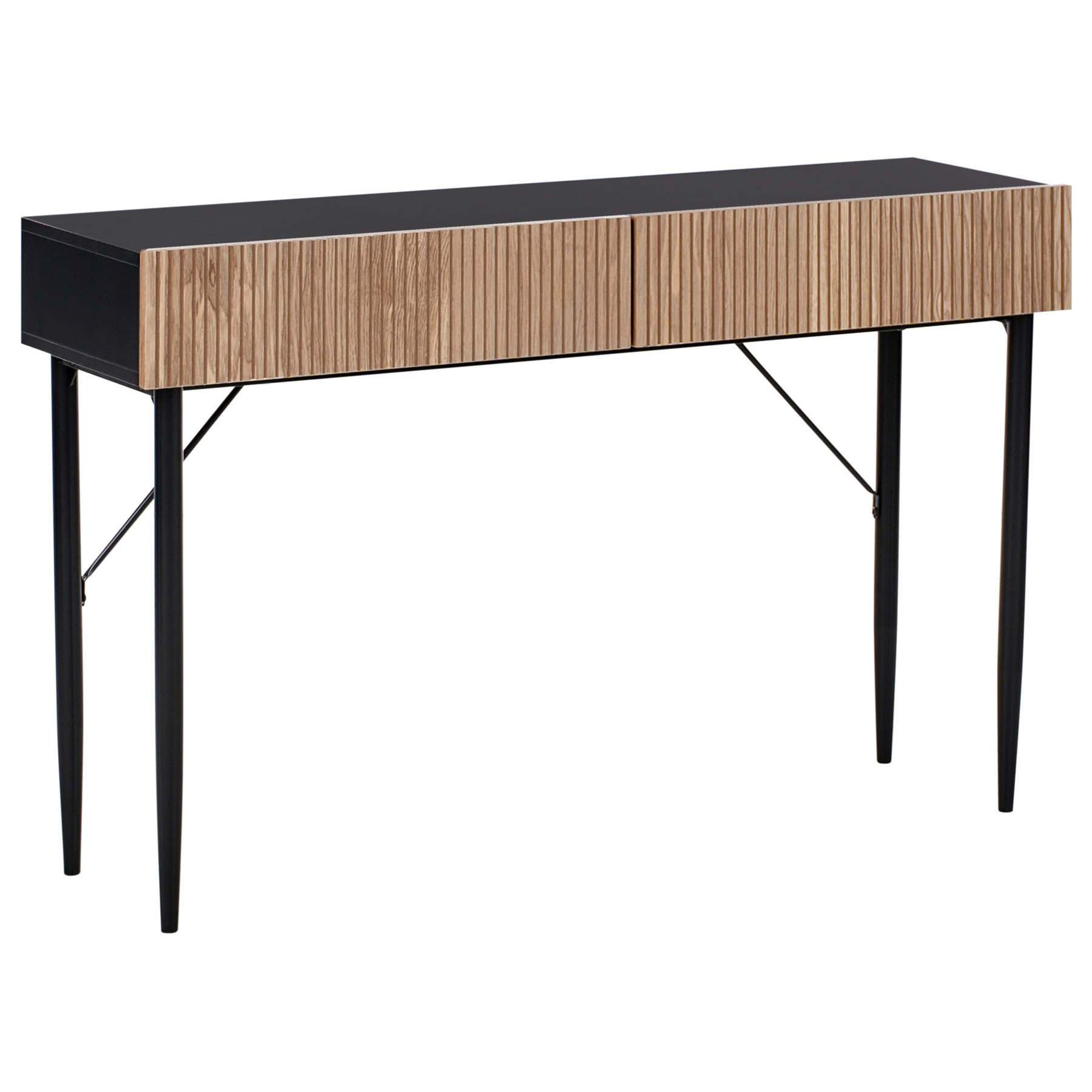 Beliani - BLYTHE - Consoletafel - Zwart|Bruin - MDF