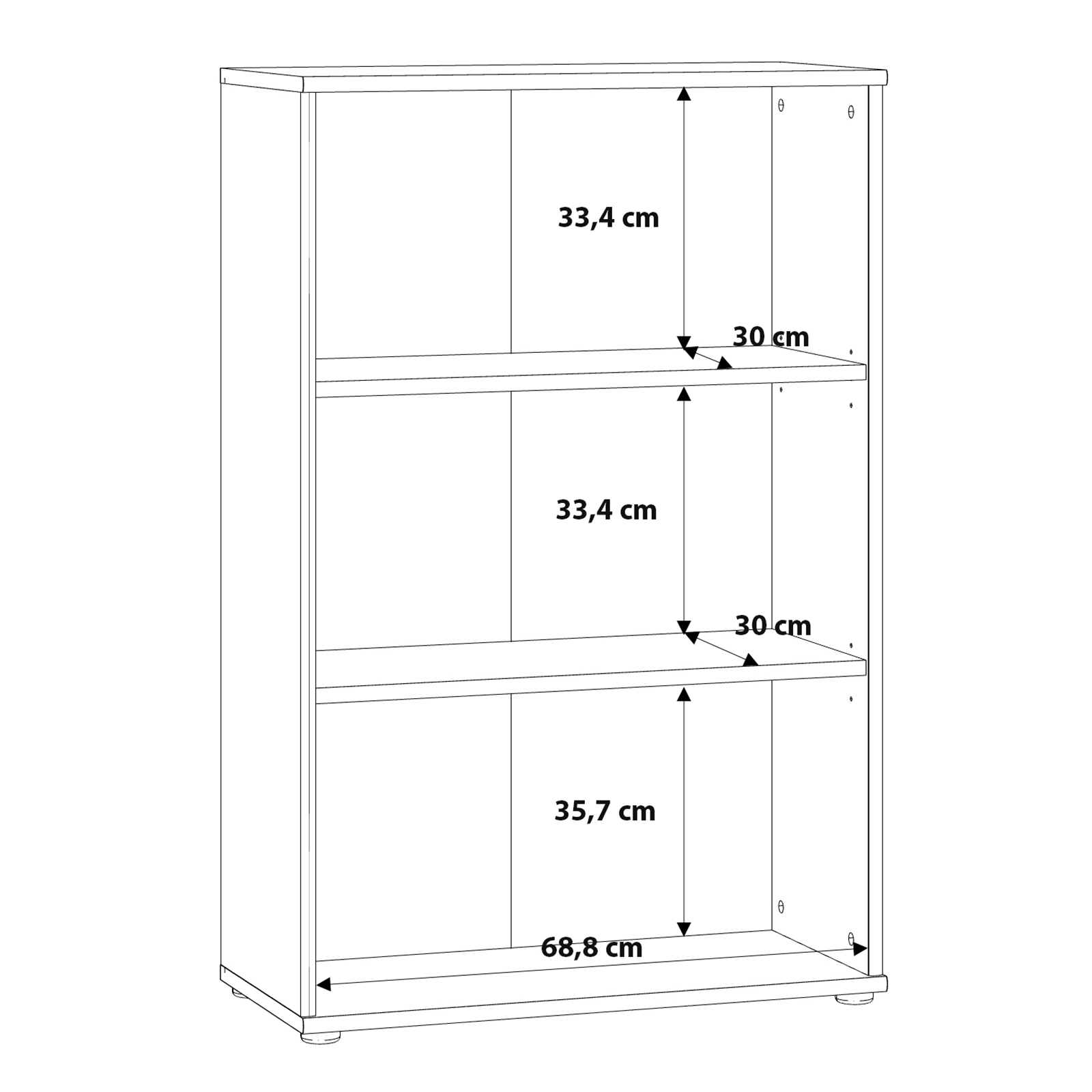 Standregal - Old Wood Vintage - 73x111 cm