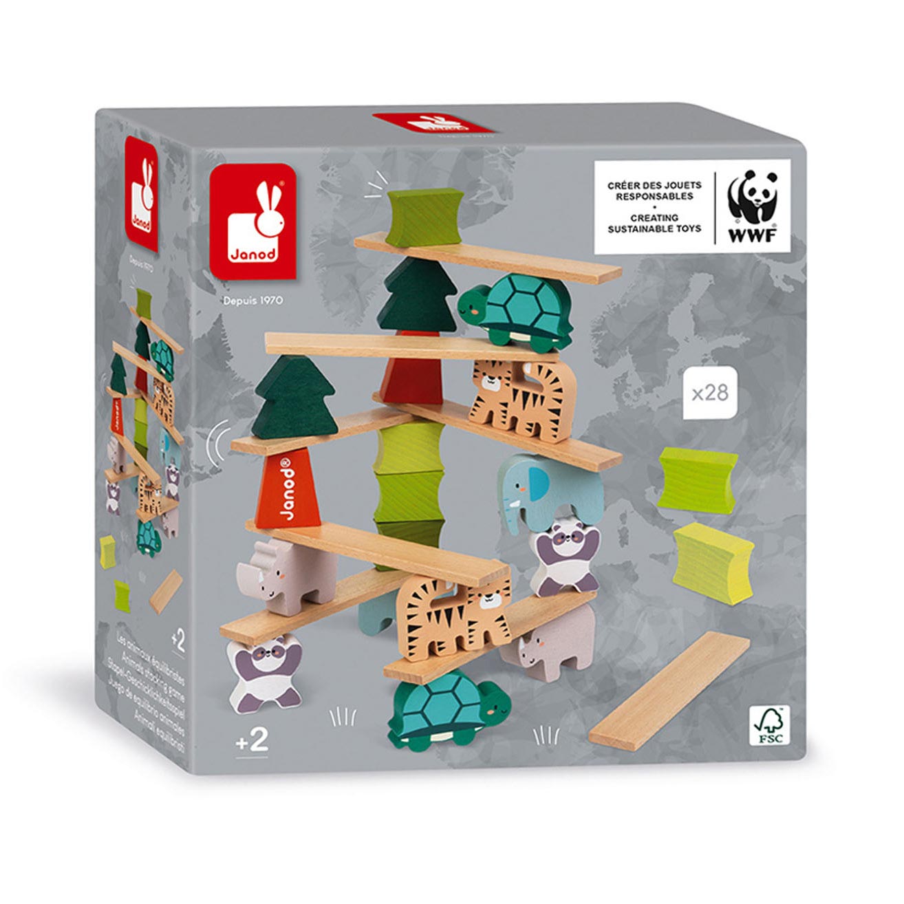 Janod WWF - Stapelspel Bomen en Dieren