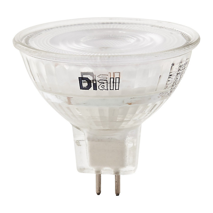 3 ampoules LED Diall réflecteur transparentes GU5.3 4,7W=35W blanc chaud