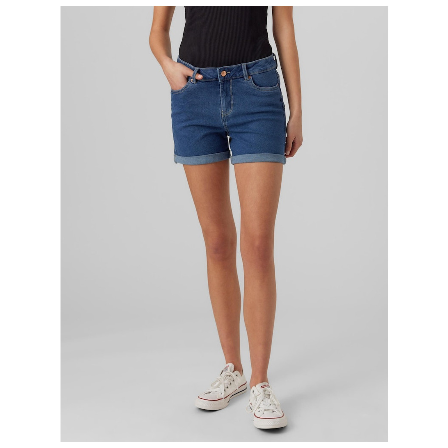 Vero Moda VMLUNA MR FOLD SHORTS MIX GA N