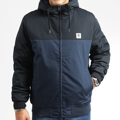 Veste Zippée Capuche Dulcey 2 Tones F1JKE4-ELF2 Bleu Marine Noir
