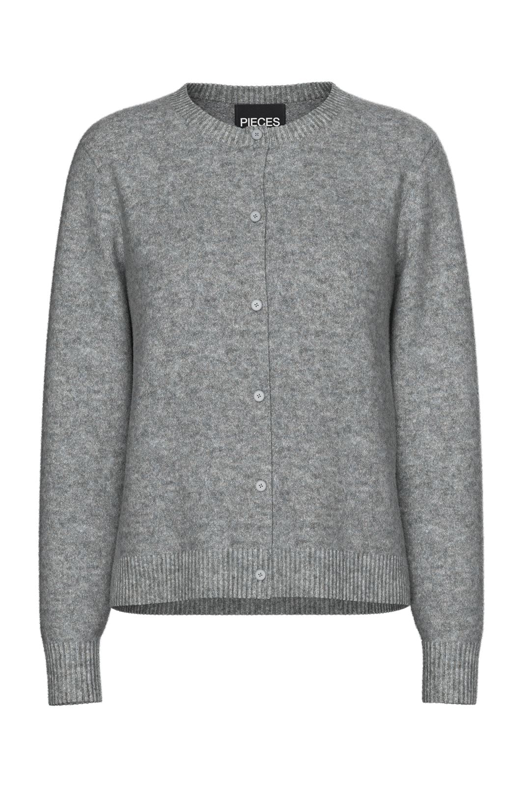 Pieces Pcmalou Ls Knit Cardigan 4635852 medium grey melange