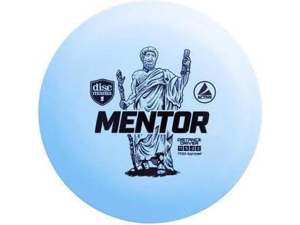 Blue Mėlyna Diskgolfo diskas Distance Driver MENTOR Active Light Mėlyna